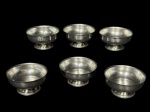 METAL INOX, seis (6) taças para sobremesa confeccionadas em aço inox, medindo 5x9,5cm.