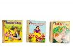 GIBIS / QUADRINHOS, três (3) revistas infantis da Coleção Beija-Flor, sendo: A) Histórias do Tio Remo, Walt Disney; B) Branca de Neve e os Sete Anões; C) 1, 2, 3, conte logo de uma vez!. Exemplares com capas coloridas e ilustrações, apresentando sinais do tempo, desgastes nas capas e sinais de fitas.