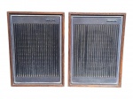 SOM, par (2) de caixas acústicas sem alto falante, da marca Philips, com estrutura retangular em madeira, frente em plástico preto com grade vertical e logotipo aplicado na parte superior, OBSERVAÇÃO, AMBAS NÃO POSSUI APARELHAGEM INTERNA, SOMENTE CAIXA, medindo 26x18,5x14cm, apresentam leves desgastes na caixa.