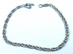 Vintage Luxo Jóias, Pulseira Gourmet em Prata de Lei 925, medindo 21cm. Peso total 5,89gr