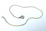 Vintage Luxo Jóias, Pulseira/ Tornozeleira em Prata de Lei 925, modelo Cartier, medindo 23cm. Peso total 1,42gr