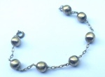 Vintage Luxo Jóias, Pulseira em Prata de Lei com Bolinhas, medindo 18,5cm. Peso total 5,54gr