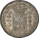 Moeda do Brasil: 960 Réis 1814 Rio - Graduada pela NGC MS 61 - Flor de Cunho - Prata 