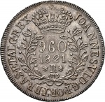 Moeda do Brasil: 960 Réis 1821 Rio - Graduada pela NGC MS 61 - Flor de Cunho - Prata 