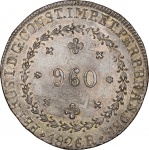 Moeda do Brasil: 960 Réis 1826 Rio - Graduada pela NGC MS 61 - Flor de Cunho - Prata