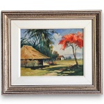 BROCK - OBRA EM ÓLEO SOBRE TELA, REPRESENTANDO CENA CAMPESTRE COM CASA RÚSTICA E VEGETAÇÃO, PROTEGIDA POR PASSE-PARTOUT, EMOLDURADA EM MADEIRA, ACIE, MEDINDO 51 X 61 CM (TELA 30 X 40 CM). APRESENTA MARCAS DO TEMPO, USO, DESGASTES E/OU PEQUENAS IMPERFEIÇÕES COMPATÍVEIS COM SUA UTILIZAÇÃO E ESTADO DE CONSERVAÇÃO, CONFORME FOTOS EXTRAS.