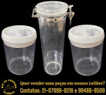 TOK&STOK - CONJUNTO DE POTES HERMÉTICOS REDONDOS EXECUTADOS EM ACRILÍCO COMPOSTO POR TRÊS PEÇAS, SENDO: UM, MEDINDO 9 X 19 X 9 E DOIS MENORES, MEDINDO 12 X 12 X 12 CM CADA. APRESENTAM MARCAS DO TEMPO, USO E PEQUENAS IMPERFEIÇÕES SUPERFICIAIS COMPATÍVEIS COM SUA UTILIZAÇÃO E ESTADO DE CONSERVAÇÃO, CONFORME FOTOS EXTRAS. ESCLAREÇA TODAS AS DÚVIDAS ANTES DE EFETUAR SEU LANCE, QUE SERÁ CONSIDERADO IRREVOGÁVEL E IRRETRATÁVEL. CONSULTE PREVIAMENTE OS TERMOS E CONDIÇÕES DISPONÍVEIS NO SITE. CONTATO (21) 98264-3000.