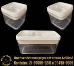 TOK&STOK - CONJUNTO DE POTES HERMÉTICOS REDONDOS EXECUTADOS EM ACRILÍCO COMPOSTO POR TRÊS PEÇAS, SENDO: UM, MEDINDO 31 X 14 X 10 CM E DOIS, MEDINDO 17 X 12 X 12 CM CADA. APRESENTAM MARCAS DO TEMPO, USO E PEQUENAS IMPERFEIÇÕES SUPERFICIAIS COMPATÍVEIS COM SUA UTILIZAÇÃO E ESTADO DE CONSERVAÇÃO, CONFORME FOTOS EXTRAS. ESCLAREÇA TODAS AS DÚVIDAS ANTES DE EFETUAR SEU LANCE, QUE SERÁ CONSIDERADO IRREVOGÁVEL E IRRETRATÁVEL. CONSULTE PREVIAMENTE OS TERMOS E CONDIÇÕES DISPONÍVEIS NO SITE. CONTATO (21) 98264-3000.