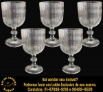 CONJUNTO DE TAÇAS EXECUTADAS EM VIDRO TRANSLÚCIDO, COM BOJO ALONGADO EM DESIGN CANELADO E/OU RANHURADO, HASTE BALAÚSTRE COM DETALHE EM CABOCHÃO E BASE CIRCULAR NO MEMSO PADRÃO, COMPOSTO POR CINCO PEÇAS, MEDINDO 16 X 9 CM CADA. APRESENTAM MARCAS DO TEMPO, USO, DESGASTE NO FILETEADO DOURADO E PEQUENAS IMPERFEIÇÕES SUPERFICIAIS COMPATÍVEIS COM SUA UTILIZAÇÃO E ESTADO DE CONSERVAÇÃO, CONFORME FOTOS EXTRAS. ESCLAREÇA TODAS AS DÚVIDAS ANTES DE EFETUAR SEU LANCE, QUE SERÁ CONSIDERADO IRREVOGÁVEL E IRRETRATÁVEL. CONSULTE PREVIAMENTE OS TERMOS E CONDIÇÕES DISPONÍVEIS NO SITE. CONTATO (21) 98264-3000.