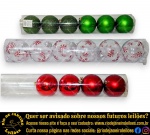 CONJUNTO DE BOLAS NATALINAS EXECUTADAS EM MATERIAL PLÁSTICO, POSSIVELMENTE POLIPROPILENO, MARCAS, MODELOS, REVESTIMENTOS E PROCEDÊNCIAS DIVERSOS, COMPOSTO POR 16 (DEZESSEIS) PEÇAS, SENDO: SEIS, COR VERDE, APRESENTANDO TEXTURAS VARIADAS, MEDINDO 10 CM CADA; SEIS, TRANSPARENTES ESTAMPADAS COM PADRÕES DE FLOCOS DE NEVE E QUATRO, COR VERMELHA, MEDINDO 8 CM CADA. APRESENTAM MARCAS DO TEMPO, USO E PEQUENAS IMPERFEIÇÕES SUPERFICIAIS COMPATÍVEIS COM SUA UTILIZAÇÃO E ESTADO DE CONSERVAÇÃO, CONFORME FOTOS EXTRAS. ESCLAREÇA TODAS AS DÚVIDAS ANTES DE EFETUAR SEU LANCE, QUE SERÁ CONSIDERADO IRREVOGÁVEL E IRRETRATÁVEL. CONSULTE PREVIAMENTE OS TERMOS E CONDIÇÕES DISPONÍVEIS NO SITE. CONTATO (21) 98264-3000.