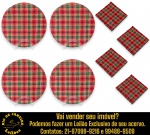 CONJUNTO PARA MESA POSTA EXECUTADO EM TECIDO COM ESTAMPA XADREZ, COR VERMELHA, COMPOSTO POR OITO (8) PEÇAS, SENDO: QUATRO (4) CAPAS REMOVÍVEIS, MEDINDO 31 CM CADA E QUATRO (4) GUARDANAPOS, MEDINDO 40 X 40 CM CADA. APRESENTAM MARCAS DO TEMPO, USO E PEQUENAS IMPERFEIÇÕES SUPERFICIAIS COMPATÍVEIS COM SUA UTILIZAÇÃO E ESTADO DE CONSERVAÇÃO, CONFORME FOTOS EXTRAS. ESCLAREÇA TODAS AS DÚVIDAS ANTES DE EFETUAR SEU LANCE, QUE SERÁ CONSIDERADO IRREVOGÁVEL E IRRETRATÁVEL. CONSULTE PREVIAMENTE OS TERMOS E CONDIÇÕES DISPONÍVEIS NO SITE. CONTATO (21) 98264-3000.