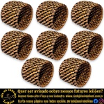 CONJUNTO PARA MESA POSTA EXECUTADO EM RATTAN COMPOSTO POR OITO (8) ARGOLAS PARA GUARDANAPOS, MEDINDO 5 X 4 CM CADA. APRESENTAM MARCAS DO TEMPO, USO E PEQUENAS IMPERFEIÇÕES SUPERFICIAIS COMPATÍVEIS COM SUA UTILIZAÇÃO E ESTADO DE CONSERVAÇÃO, CONFORME FOTOS EXTRAS. ESCLAREÇA TODAS AS DÚVIDAS ANTES DE EFETUAR SEU LANCE, QUE SERÁ CONSIDERADO IRREVOGÁVEL E IRRETRATÁVEL. CONSULTE PREVIAMENTE OS TERMOS E CONDIÇÕES DISPONÍVEIS NO SITE. CONTATO (21) 98264-3000. 