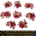 CONJUNTO PARA MESA POSTA COM BASE EM ARGOLA METÁLICA, ENFEITADAS COM RAMALHETES ARTESANAIS COMPOSTOS POR PEDRARIAS, CONTAS FACETADAS, MIÇANGAS E PÉROLAS SINTÉTICAS, ESTRUTURADOS COM FIOS ARAMADOS MALEÁVEIS, CRIANDO UM EFEITO DE RAMOS FRUTADOS OU FLORAIS, COMPOSTO POR OITO (8) ARGOLAS PARA GUARDANAPOS, MEDINDO 5 X 3 CM CADA. APRESENTAM MARCAS DO TEMPO, USO E PEQUENAS IMPERFEIÇÕES SUPERFICIAIS COMPATÍVEIS COM SUA UTILIZAÇÃO E ESTADO DE CONSERVAÇÃO, CONFORME FOTOS EXTRAS. ESCLAREÇA TODAS AS DÚVIDAS ANTES DE EFETUAR SEU LANCE, QUE SERÁ CONSIDERADO IRREVOGÁVEL E IRRETRATÁVEL. CONSULTE PREVIAMENTE OS TERMOS E CONDIÇÕES DISPONÍVEIS NO SITE. CONTATO (21) 98264-3000. 