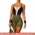 PRODUTO NOVO, SEM USO - BREEZA – MACAQUINHO, MODELO SHINE, REFERÊNCIA 4060, COR VERDE-MILITAR/TELA BRANCA, TAMANHO M, CONFECCIONADO EM TECIDO LIGHT COM POLIAMIDA E ELASTANO COM PROTEÇÃO UV50+, TOQUE MACIO, ELASTICIDADE, MÉDIA COMPRESSÃO, MODELAGEM LEVE E CONFORTÁVEL, POSSUI RECORTES, DECOTE NAS COSTAS E ACABAMENTO EM TELA PARA MELHOR ESTRUTURA E CAIMENTO. IDEAL PARA ATIVIDADES FÍSICAS E/OU USO DIÁRIO COM FÁCIL MANUTENÇÃO (EASY CARE), LAVAGEM SIMPLES, SECAGEM RÁPIDA E SEM NECESSIDADE DE PASSAR.
