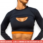 PRODUTO NOVO, SEM USO - BREEZA – CROPPED, MODELO SLICE, REFERÊNCIA 5030, COR PRETA, TAMANHO ÚNICO, CONFECCIONADO EM TECIDO LIGHT COM POLIAMIDA E ELASTANO COM PROTEÇÃO UV50+, TOQUE MACIO, ELASTICIDADE, MÉDIA COMPRESSÃO, MODELAGEM AJUSTADA E CAIMENTO CONFORTÁVEL. IDEAL PARA ATIVIDADES FÍSICAS E/OU USO DIÁRIO COM FÁCIL MANUTENÇÃO (EASY CARE), LAVAGEM SIMPLES, SECAGEM RÁPIDA E SEM NECESSIDADE DE PASSAR.