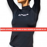 PRODUTO NOVO, SEM USO - BREEZA – CAMISA, REFERÊNCIA 4090, COR PRETA/ESTAMPA BRANCA, TAMANHO G, CONFECCIONADO EM TECIDO LIGHT COM POLIAMIDA E ELASTANO COM PROTEÇÃO UV50+, TOQUE MACIO, ELASTICIDADE, MÉDIA COMPRESSÃO, MODELAGEM CONFORTÁVEL. IDEAL PARA ATIVIDADES FÍSICAS E/OU USO DIÁRIO COM FÁCIL MANUTENÇÃO (EASY CARE), LAVAGEM SIMPLES, SECAGEM RÁPIDA E SEM NECESSIDADE DE PASSAR.