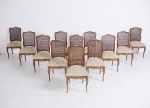Antiguidade - Laubisch Hirth, Brasil 1920 / 1950  | Belíssimo conjunto com 12 com  cadeiras no cláss