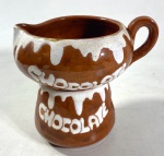 RICHEAUD PARA FONDUE DE CHOCOLATE EM CERÂMICA VITRIFICADA.  MEDIDAS: 13 CM DE ALTURA