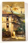 CABRAL - OST ,  CASARIO COLONIAL BRASILEIRO , ASSINADO NO C.I.E;  NÃO EMOLDURADA MEDIDAS: 35 X21 CM