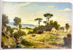LADISLAU NAHLOVSKY - OST - CASA NO CAMPO, SEM MOLDURA, ASSINADO NO C.I.E: MEDIDAS: 62 X 41 CM