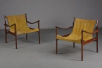 JORGE ZALSZUPIN (L'ATELIER) -RARO PAR DE LINDAS POLTRONAS MODELO 720, EXECUTADA EM UM LINDO JACA