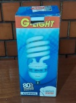 DIVERSOS- 1 Lâmpada eletrônica espiral, na caixa, funcionando perfeitamente, 200W – G- Light, branca, fria, 127 V – 6400K.