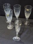 CRISTAL LUMINARC - 5 lindas taças para champgne em cristal luminarc frances, medindo 18,2x5,9cm. como novas.