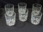 CRISTAL - 6 lindos copos para whisky em cristal italiano liso, medindo 9 x7,7cm, como novos.