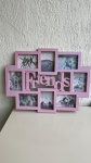 OBJETOS DECORATIVOS - Quadro porta-retratos para 8 fotos tamanho 13x18cm, tema Friends, feito de plástico, com lâmpadas que acendem. Utiliza 2 pilhas AA. Funcionando perfeitamente, em bom estado.