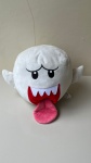 COLECIONISMO - Pelúcia original do personagem Boo da franquia Super Mario, licenciada pela Nintendo (copyright 2012). Modelo clássico com língua estendida e acabamento bordado. Produto adquirido na loja oficial Nintendo New York. Item ideal para colecionadores ou fãs da série. Características Personagem: Boo Franquia: Super Mario Licença oficial Nintendo Ano da licença: 2012 Material: pelúcia macia Estado: bom estado com etiqueta
