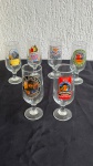 VIDRO - Lote com Seis tulipas de 300ml com estampas de design variado.
