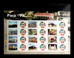 Folha de selos personalizados nova completa do estado do Pará MINT