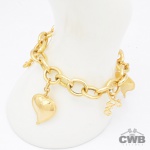 CONDIÇÃO ESPECIAL: 3x SEM JUROS: H.STERN - Pulseira e 4 Pingentes DVF + Pingente Love My Colection e