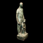 GALILEO EMENDABILI (Ancona, Itália, 1898  São Paulo, SP, 1974) Pai e filho, escultura de bronze p