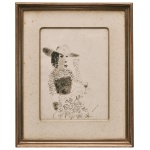 NOÊMIA MOURÃO (Bragança Paulista, São Paulo, 1912 - São Paulo, 1992) - Figura Feminina Elegante, com detalhes em renda e um chapéu adornado. Nanquim s/ Papel. Ass cid. 32 x 24 cm (MI). 50 x 42 cm (ME). Seus retratos focam prioritariamente na sensibilidade, lirismo e representação poética do universo feminino.  O trabalho apresenta linhas fluidas em nanquim combinadas com tons suaves em aquarela, uma assinatura visual de Noêmia Mourão fortemente influenciada por sua convivência em Paris com a renomada pintora francesa Marie Laurencin. Papel com alguma sujeiras e passe-partout com manchas. Pintora, cenógrafa e desenhista
