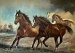 CASSIO MELLO - Tropa - OST assinado e datado 94 CIE e verso, med. 50X70cm. Sem moldura