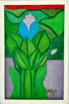GRAÇA - OST, assinado e datado 72 CIE, med. 14X22cm, com moldura em madeira med. 14X24cm 