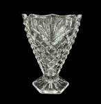 ANNA HUTTE BLEIKRISTALL - Vaso alemão para flores em cristal de chumbo 24% no estilo soliflor, med. 11cm de altura