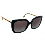 BURBERRY ITALY - Óculos de sol estilo Caroll modelo B 4323 3853/8G lentes quadras e hastes em xadrez, em case original