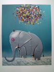 Kleber Lopes, Elefante, gravura PA, 100x70cm, sem moldura, FINEART