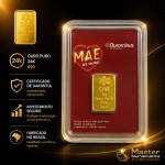 Ouro - Blister Temático MÃE DE OURO com 1 Grama de Ouro Puro 24k (.999) Ourominas - Selo de garantia Numerado + QR Code - Embalagem Lacrada, sem nenhuma mancha, Original da Ourominas