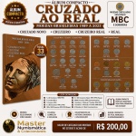 Album Compacto Moedas Brasileiras - 1989 a 2023 -  Cruzado Novo ao REAL - Lista de moedas: 1 a 50 Centavos 1989/1990 - 1 Cruzado Novo - 1 Cruzeiro 1990 - 5 a 50 Cruzeiros 1990 a 1992 - 100 a 1000 Cruzeiros 1992/1993 (Fauna) - 5 a 100 Cruzeiros Reais 1993/1994 (Fauna) - 5000 Cruzeiros 1992 (Comemorativa -  1 Centavo a 1 Real da 1ª Família 1994/1997 - 1 Centavo a 1 Real da 2º Familia 1998/2023  - 4 Moedas de 1 Real Comemorativas - Total  33 Moedas - Moedas circuladas em estado MBC e SOBERBAS