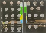 Álbum de Moedas da 1º Familia do Real com todas as moedas normais 1994 a 1997 - 1ª Familia - 1 Centavo a 1 Real 1994 a 1997 (17 moedas sem espaço para as FAO, elas vem desenhadas) - Circuladas