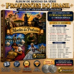 Álbum da série Profissões do Brasil 1989 a 1992 - Cruzado Novo e Cruzeiros - A Série Completa tem 14 Moedas - O álbum tem 13 moedas Originais e 1 Réplica (moeda de 5 Centavos 199.0 / Rarissima), esta moeda estamos enviando de Brinde - Lista de Moedas: Cruzado Novo: 1 Centavo Boaiadeiro 1989 e 1990 (1990 é Raro), 5 Centavos Pescador 1989 e 1990 (1990 é Rarissimo, a moeda do álbum é Réplica e vai de brinde), 10 Centavos Garimpeiro 1989 e 1990 (1990 é rara) e 50 Centavos Rendeira 1989 e 1990 (1990 é rara).  Cruzeiros: 5 Cruzeiros Salineiro 1990 a 1992 (1992 é raro), 10 Cruzeiros Seringueiro 1990 a 1992 (1992 é raro), 50 Cruzeiros 1990 a 1992 (1990 é raro) - Belissimo álbum com pespaço para colocar e retirar facilmente as moedas, pois tem pelicula de acetado para abrie fechar o espaço das moedas - BRINDE DE LANÇAMENTO: 1 Moeda Réplica de 5 Centavos 199.0 para completar o álbum. Moedas Soberbas e Flor de Cunho