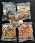 2021 - Set de Sachês 2021 Completo - 5 Sachês Flor de Cunho/Lacrados - 5/10/25/50 centavos + 1 Real - Cada dia mais rara