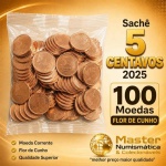 Sachê 5 Centavos 2025 - 100 Moedas Flor de Cunho