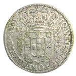Moeda do Brasil, Colônia - 320 Reis 1749, Moeda Regional - Cunhadas em Lisboa para o Maranhão, Prata, Peso 9,6 g, Soberba.