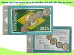 Blister com a Série de moedas do Real 2024 Flor de Cunho - Blister informativo e Temático - 30 Anos do Plano Real