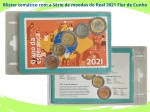 Blister com a Série de moedas do Real 2021 Flor de Cunho - Blister informativo e temático - O ano da Esperança