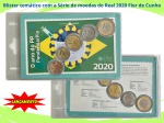 Blister com a Série de moedas do Real 2020 Flor de Cunho - Blister informativo e Temático - O ano da Pandemia e do Pix - Lançamento